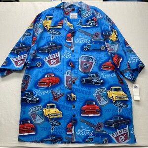 David Carey Originals Ford Classic Truck Short Sleeve Button Down Men 3XL Casual
